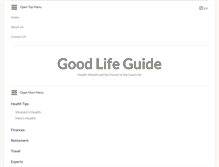 Tablet Screenshot of goodlifeguide.net